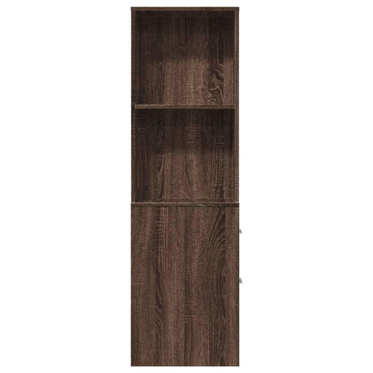 VIDAXL Armoire de salle de bain etroite avec roulettes chene marron