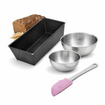 ZENKER Set de 4 ustensiles de pâtisserie moule à gâteaux 2 bols et spatule pâtisserie Collection Zenker pure