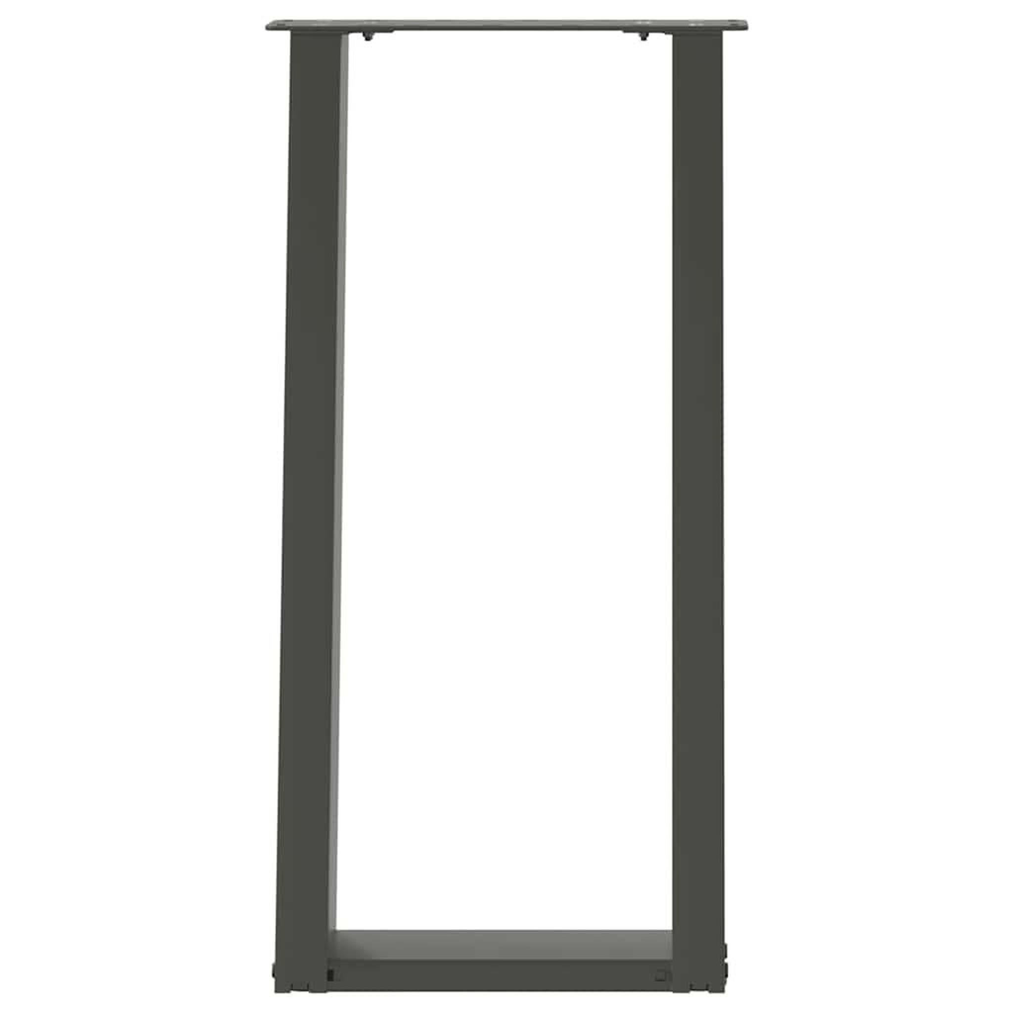 Voir la diapositive 5 : VIDAXL Pieds de table console forme de U 2 pcs 38x(72-73) cm acier