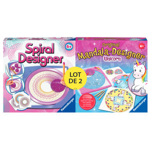 Kit Mandala Métallique Ravensburger - Licorne, 5 Films Scintillants, 4 Modèles, Activité Créative Dès 6 Ans