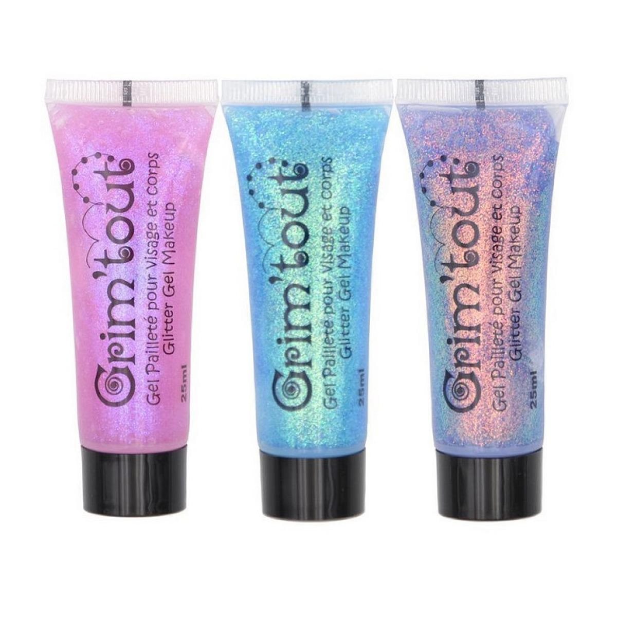 Grim'tout GRIM TOUT Lot 3 tubes de gel pailleté 25ml