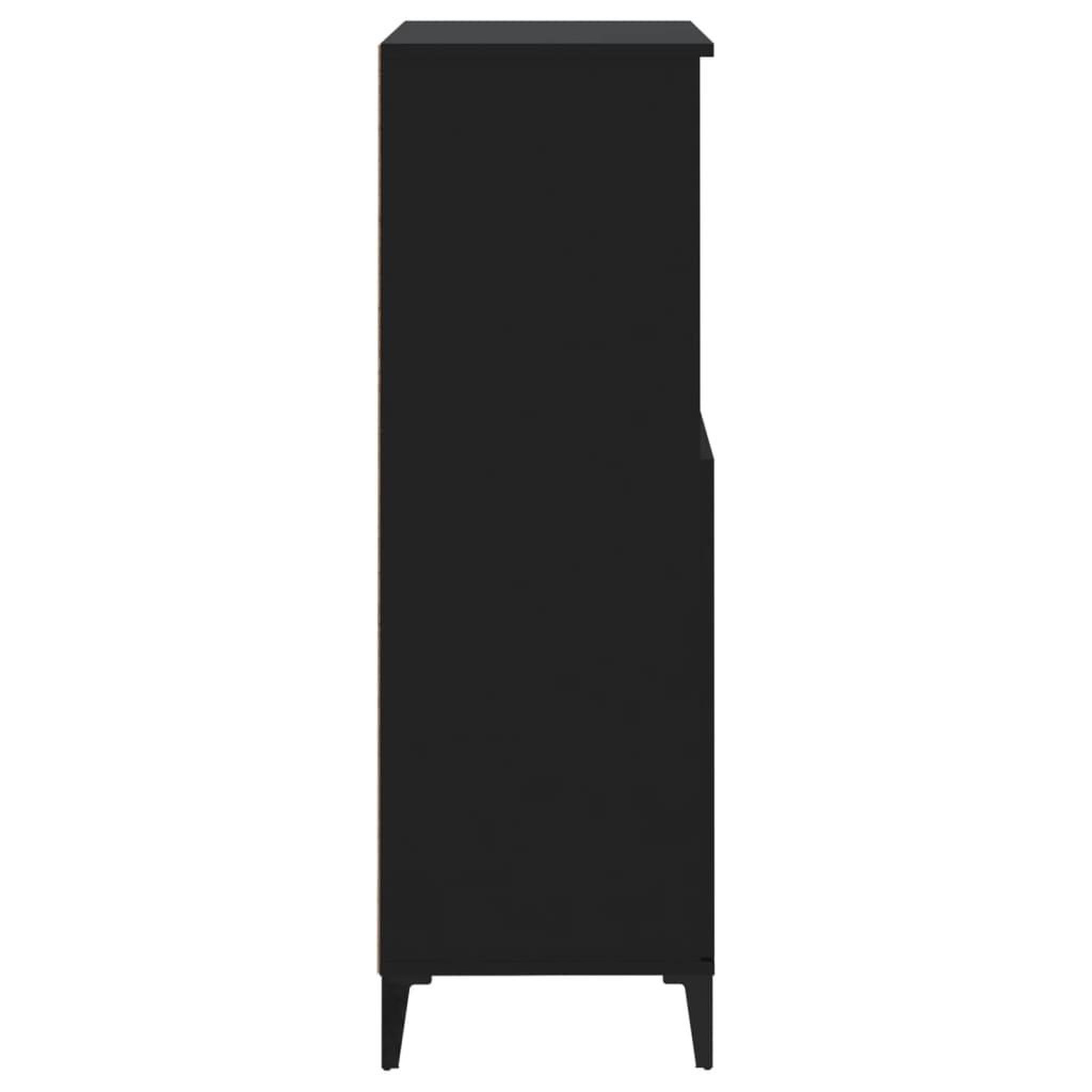 Voir la diapositive 5 : VIDAXL Buffet haut Noir 60x36x110 cm Bois d'ingenierie