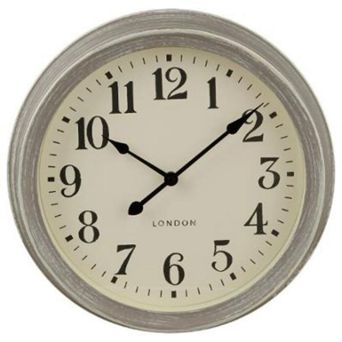 ATMOSPHERA Horloge Murale Vintage  Brossé  35cm Gris