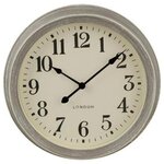 ATMOSPHERA Horloge Murale Vintage  Brossé  35cm Gris