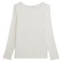 Voir la diapositive 3 : IN EXTENSO T-shirt manches longues écru avec broderie femme