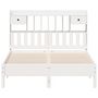 Voir la diapositive 4 : VIDAXL Lit bibliotheque sans matelas blanc 160x200 cm bois pin massif