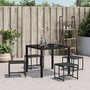 Voir la diapositive 3 : VIDAXL Tabourets de jardin 4 pcs noir acier et textilene