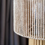 Voir la diapositive 3 : Rendez vous déco Lampe en papier de corde et socle en rondin de bois-Mira