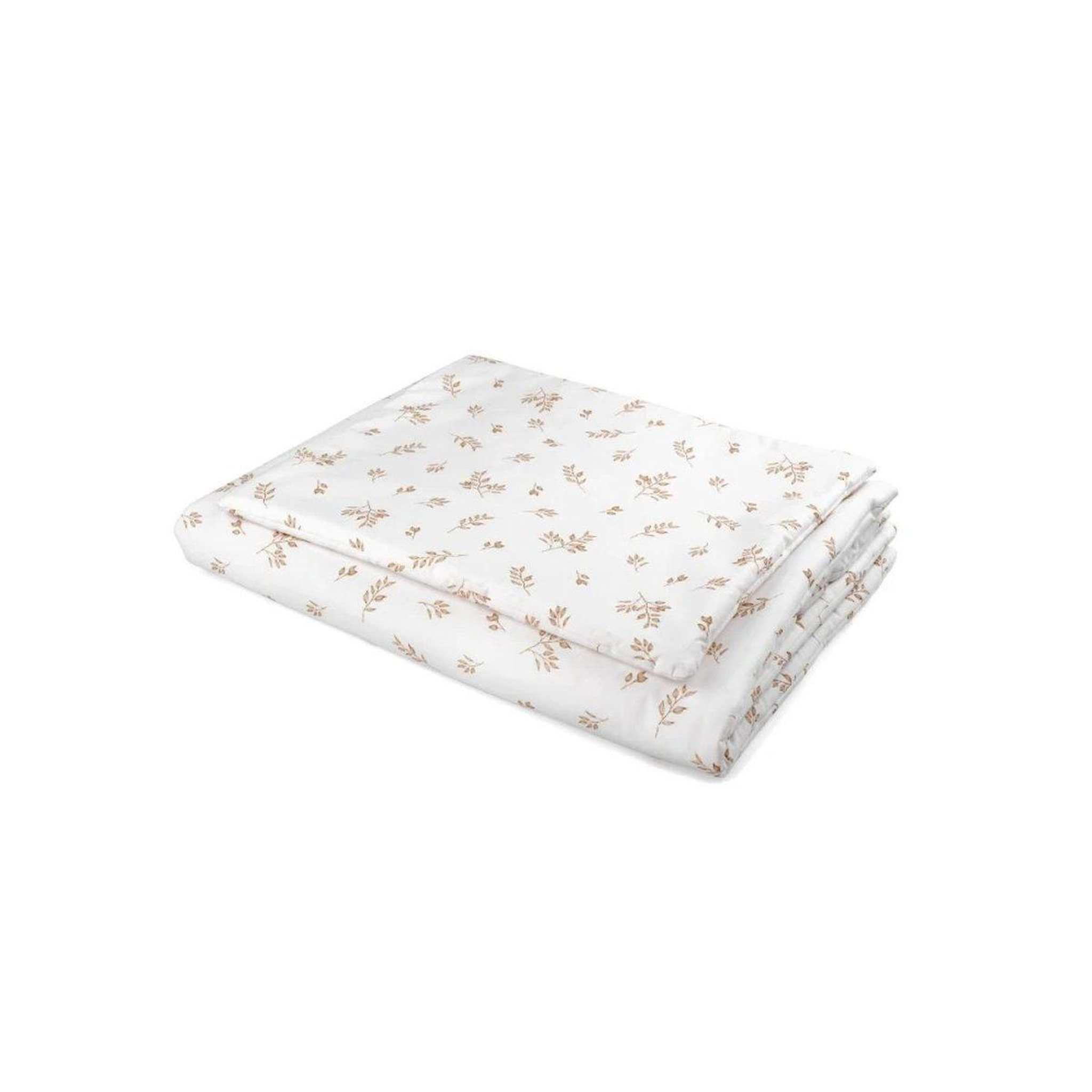 WALDIN Parure de lit bébé couette et oreiller 120 × 90 cm - taille L - feuilles brunes