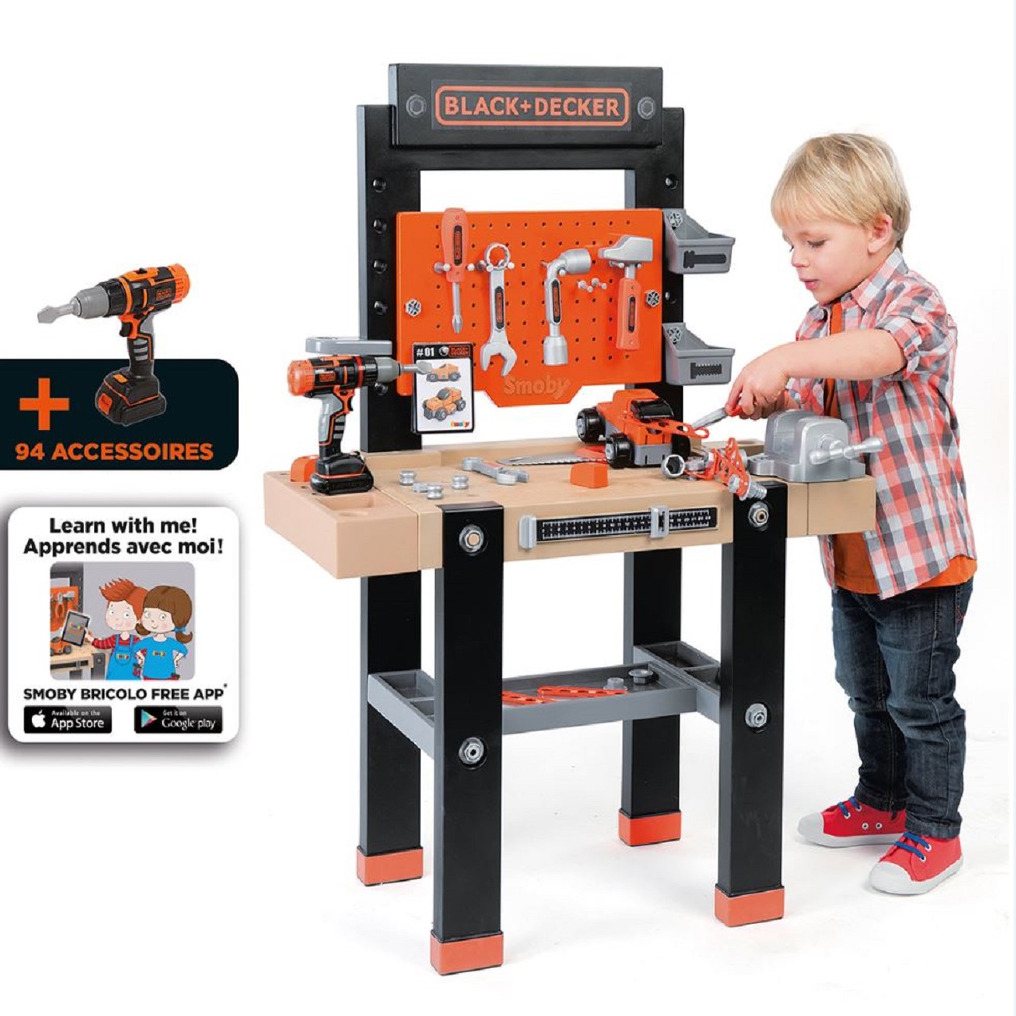 Voir la diapositive 2 : SMOBY Etabli Black & Decker Bricolo Center