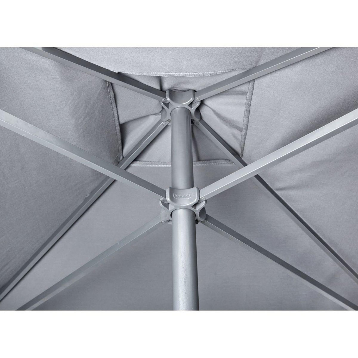 EZPELETA Parasol droit 250x250cm en aluminium gris anthracite EOLO