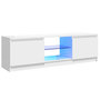 Voir la diapositive 2 : VIDAXL Meuble TV avec lumieres LED blanc brillant 120x30x35,5 cm