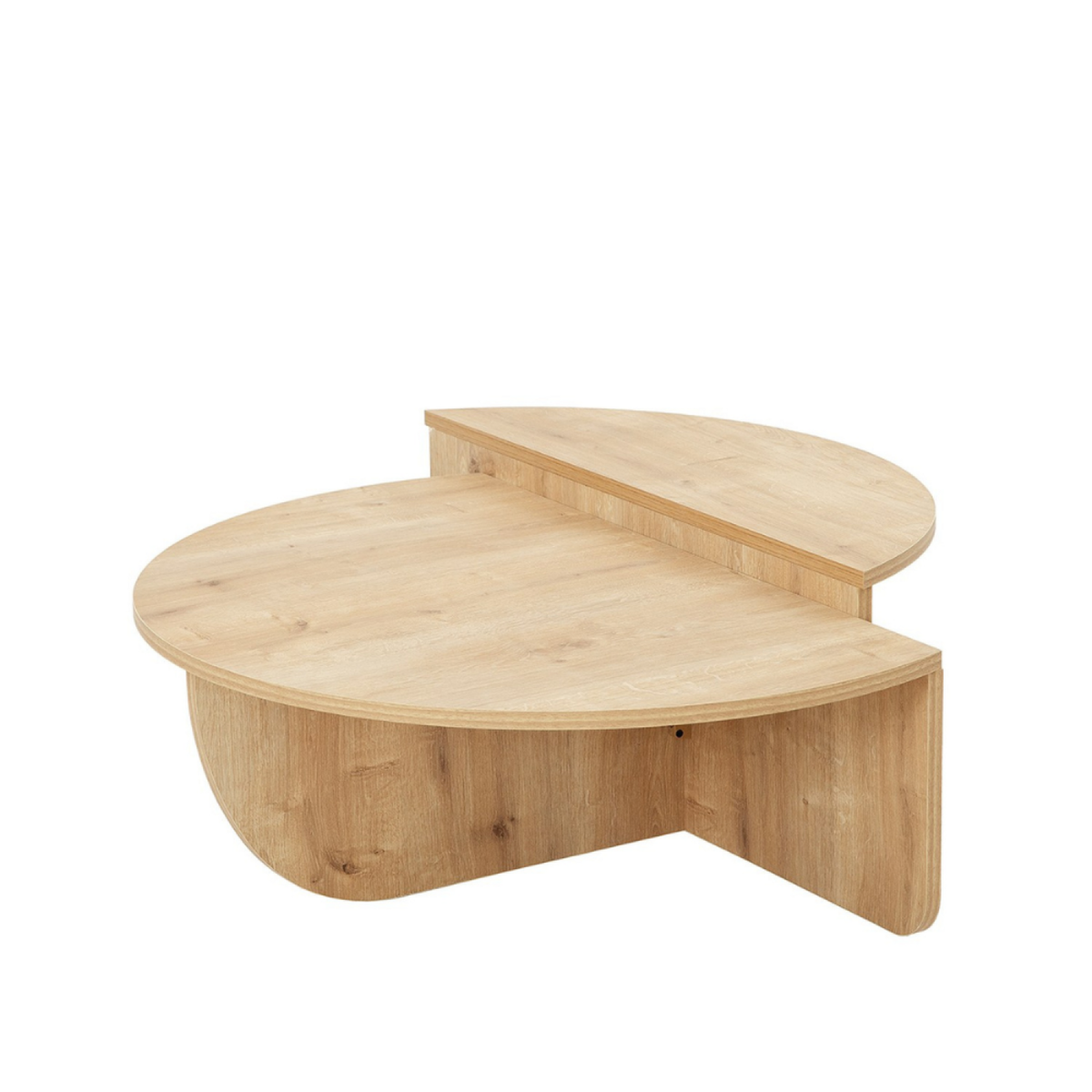 CONCEPT USINE Table basse ronde design en bois CARLOW