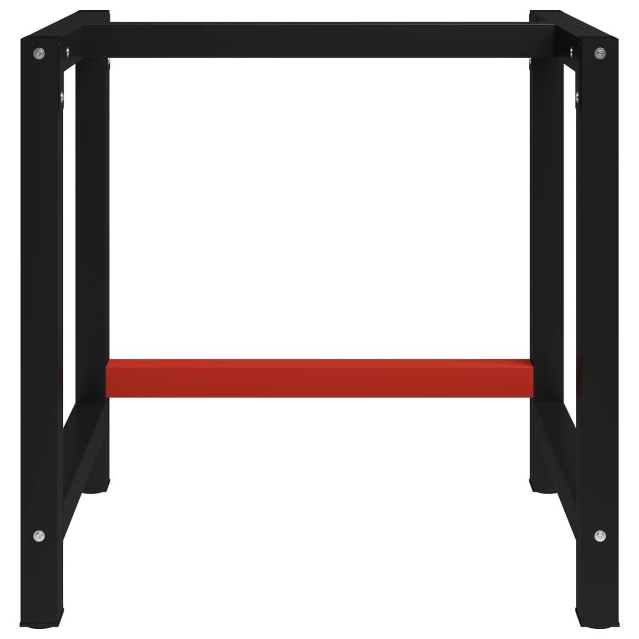 Voir la diapositive 2 : VIDAXL Cadre de banc de travail Metal 80x57x79 cm Noir et rouge