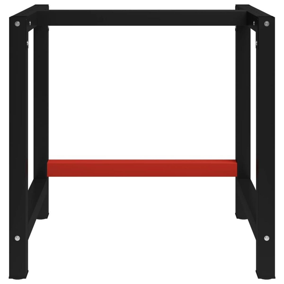 VIDAXL Cadre de banc de travail Metal 80x57x79 cm Noir et rouge