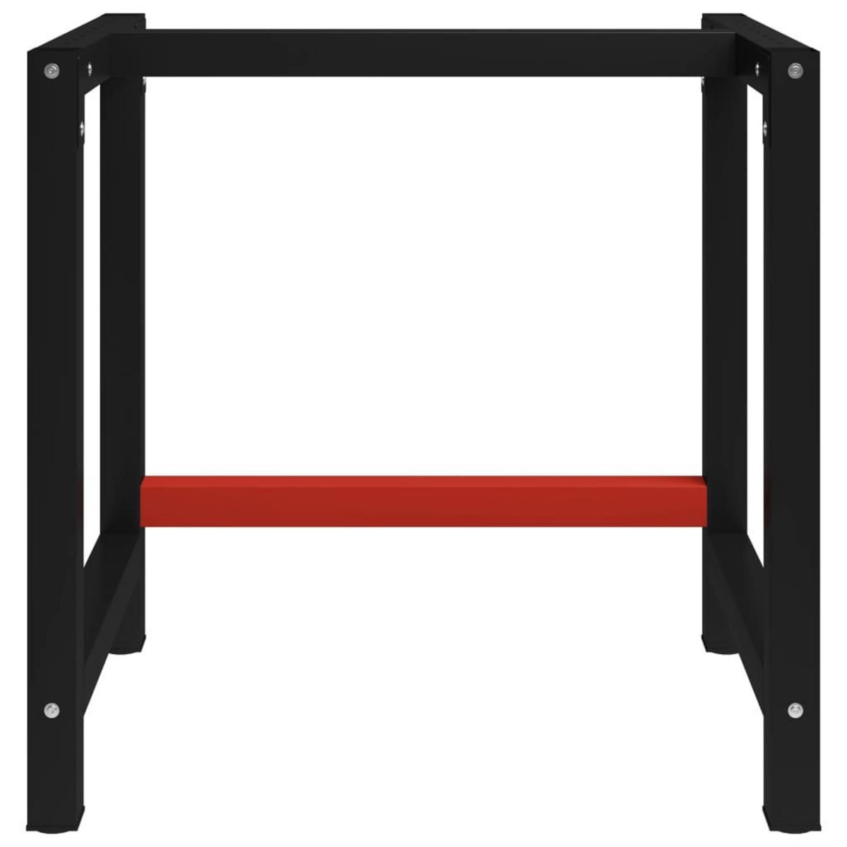 VIDAXL Cadre de banc de travail Metal 80x57x79 cm Noir et rouge