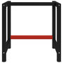 Voir la diapositive 2 : VIDAXL Cadre de banc de travail Metal 80x57x79 cm Noir et rouge