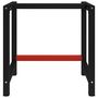 Voir la diapositive 2 : VIDAXL Cadre de banc de travail Metal 80x57x79 cm Noir et rouge