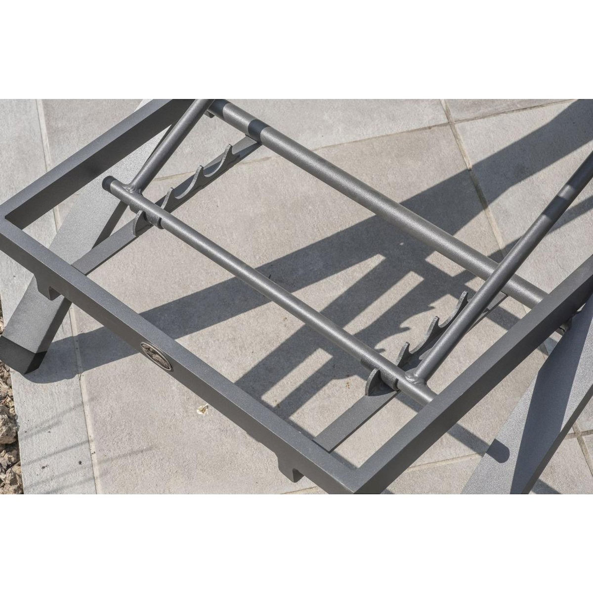 Paris Prix Lot de 2 Bains de Soleil Empilables  Barcelona  195cm Noir