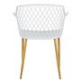 Voir la diapositive 5 : Paris Prix Lot de 4 Fauteuils Design  Malaga  80cm Blanc