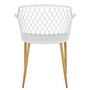 Voir la diapositive 5 : Paris Prix Lot de 4 Fauteuils Design  Malaga  80cm Blanc