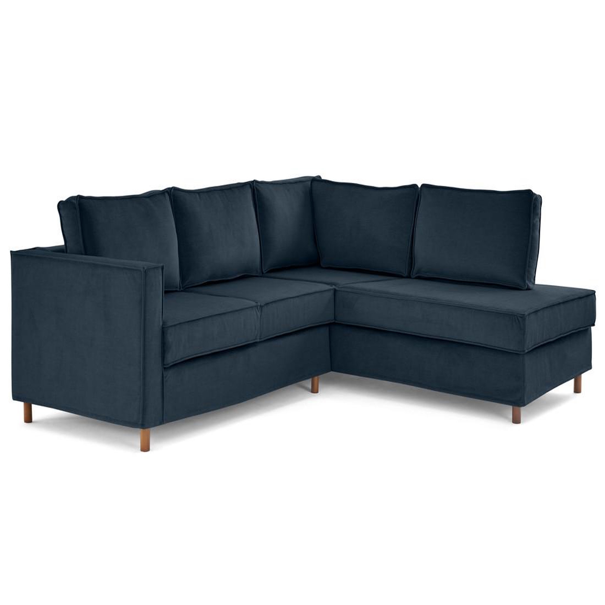 Voir la diapositive 4 : LISA DESIGN Jake - canapé déhoussable d'angle droit 5 places en velours