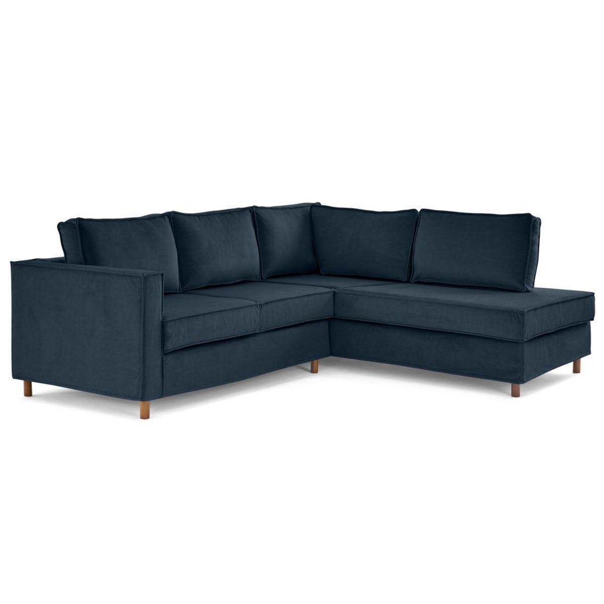 LISA DESIGN Jake - canapé déhoussable d'angle droit 5 places en velours