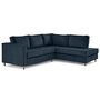 Voir la diapositive 4 : LISA DESIGN Jake - canapé déhoussable d'angle droit 5 places en velours