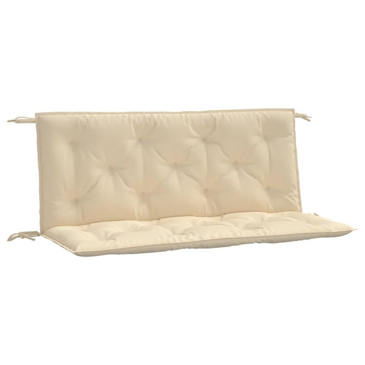 VIDAXL Coussins de banc jardin lot de 2 beige 120x50x7 cm tissu Oxford