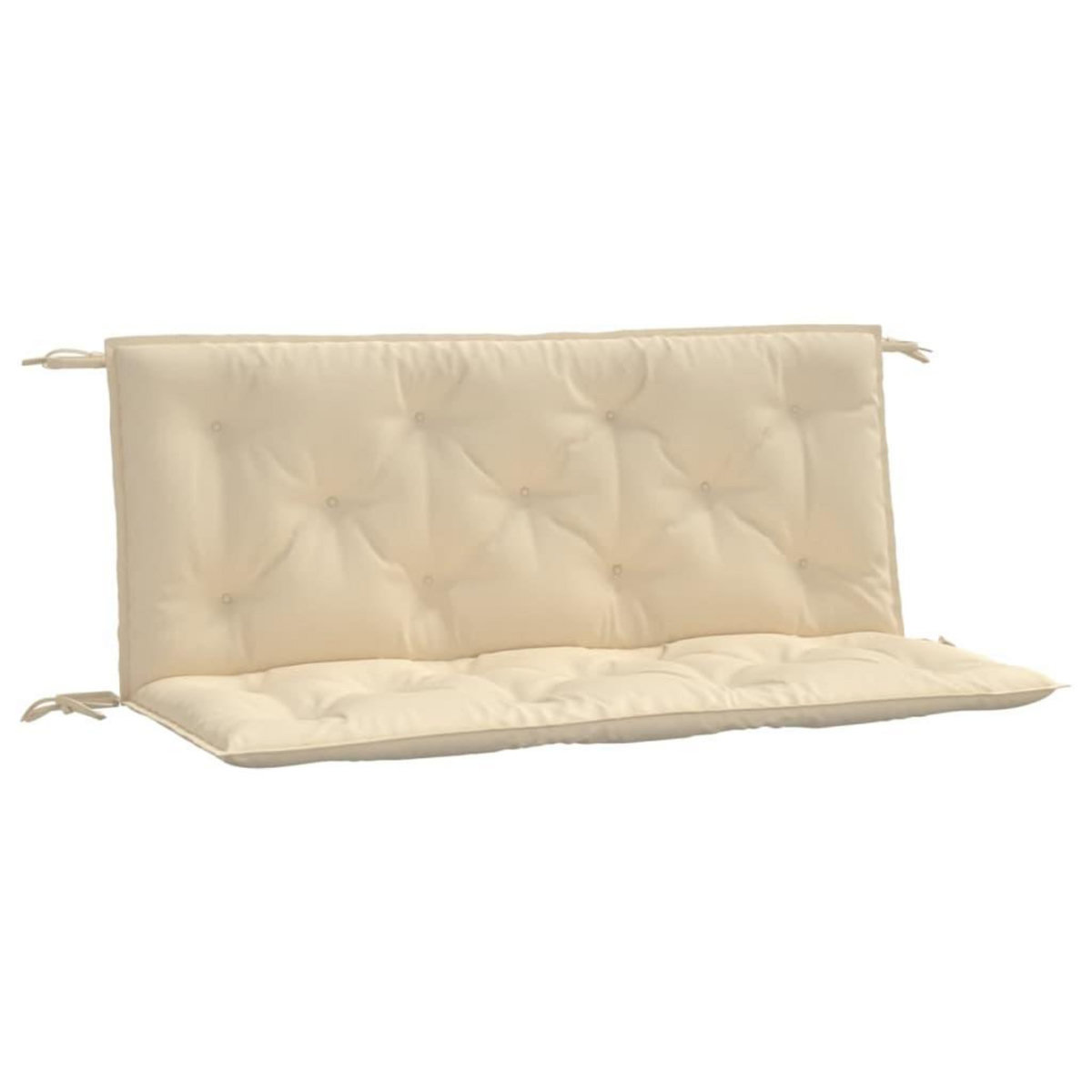 VIDAXL Coussins de banc jardin lot de 2 beige 120x50x7 cm tissu Oxford