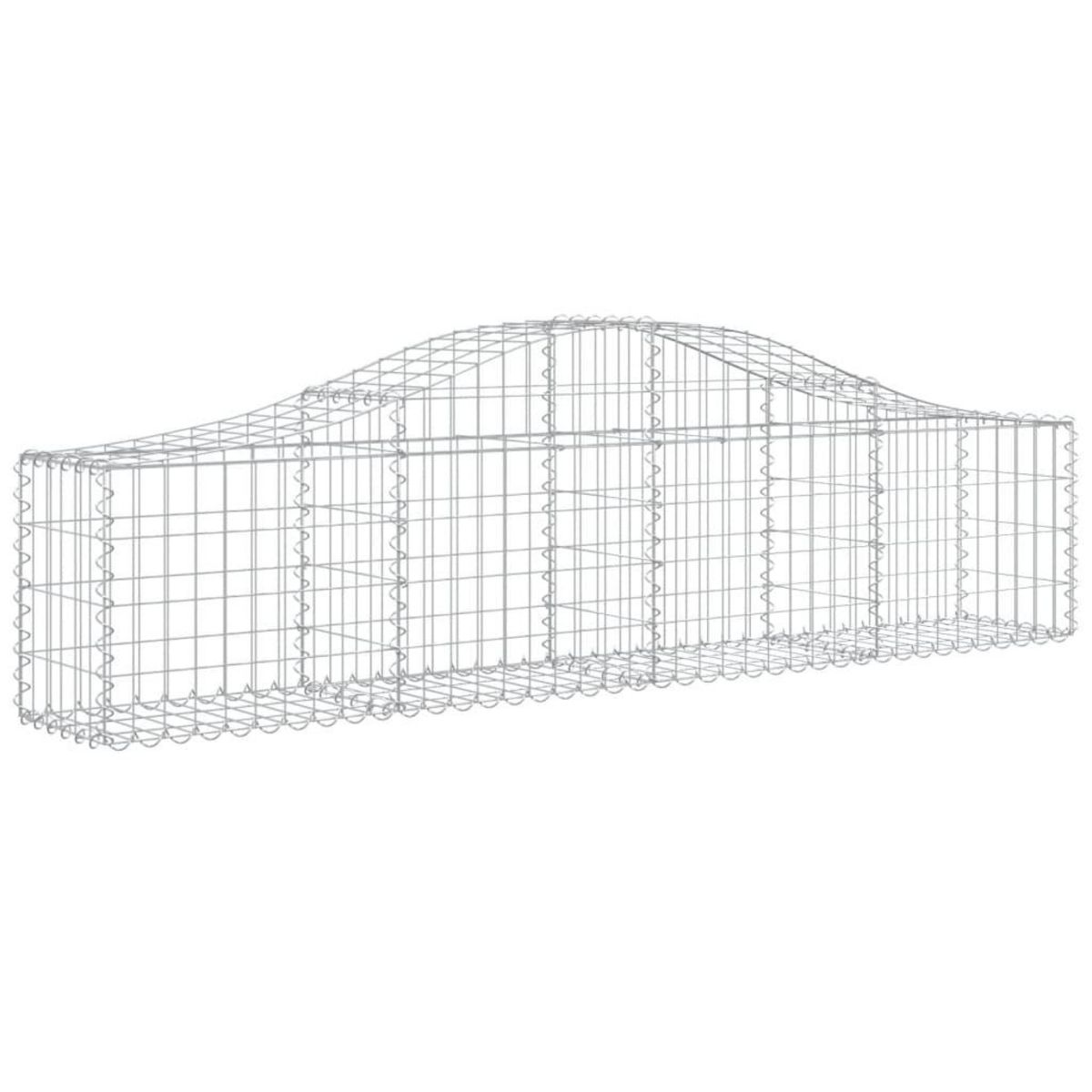 VIDAXL Paniers a gabions arques 11 pcs 200x30x40/60 cm Fer galvanise