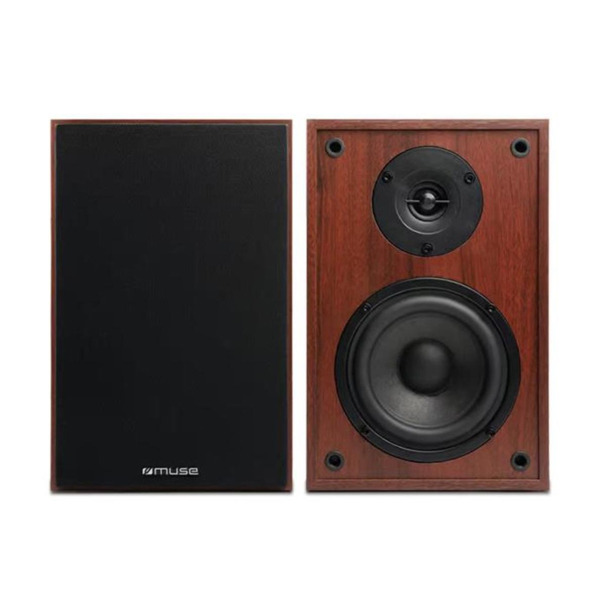 Voir la diapositive 2 : Muse Enceintes bluetooth 120w bois - m610sh