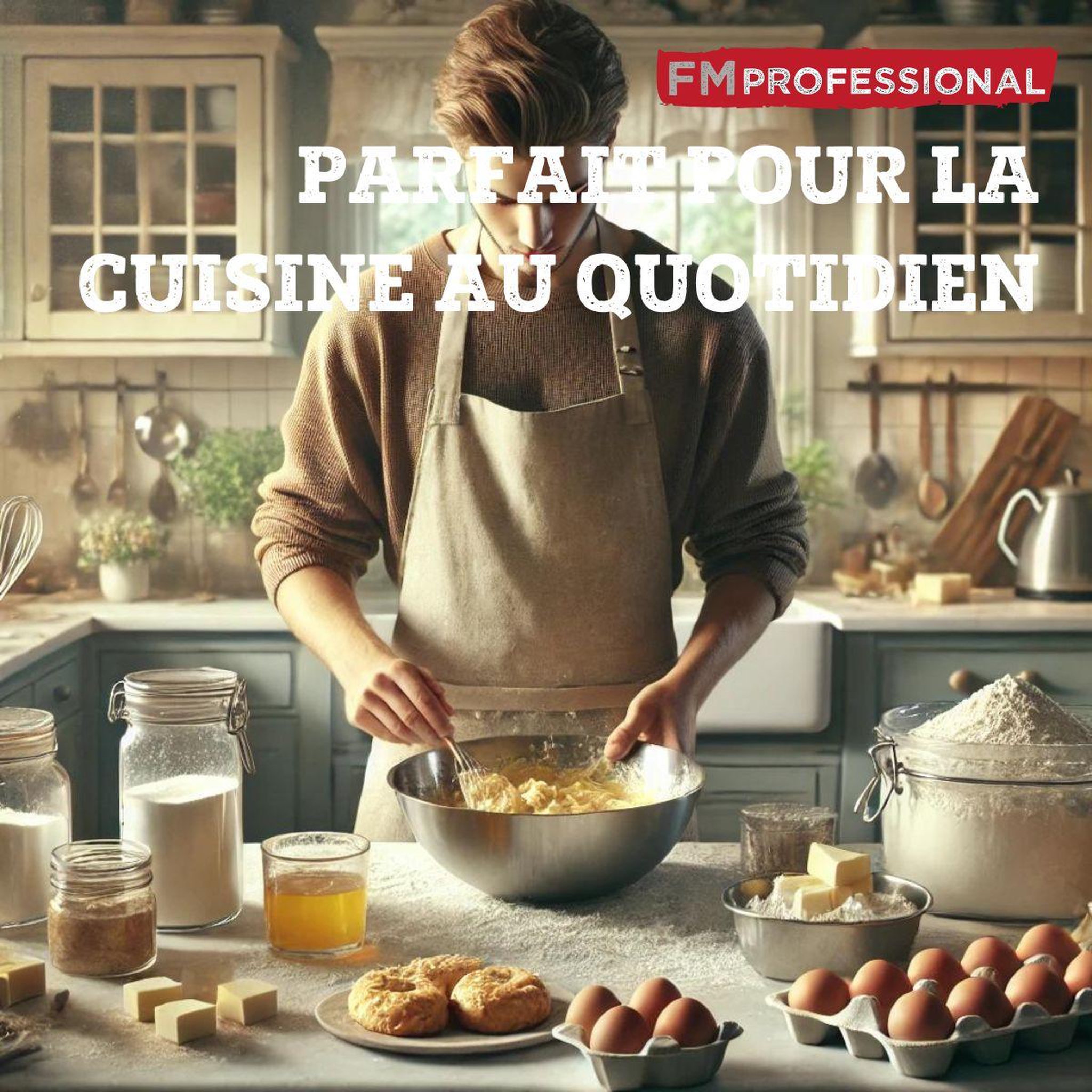 Voir la diapositive 5 : FM PROFESSIONAL Fouet de cuisine et pâtisserie en inox 30 cm fm professional