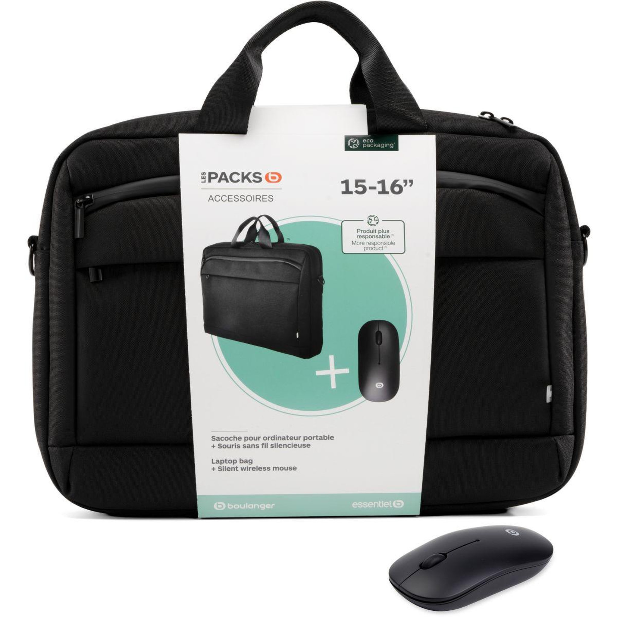 ESSENTIEL B Sacoche 15-16'' Urban + Souris