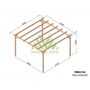 Voir la diapositive 3 : JARDIDECO Pergola massive en bois Paris 420 x 420 cm - Maderland
