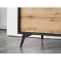 Voir la diapositive 2 : BEST MOBILIER Peter - meuble tv - effet bois et noir - 154 cm - style industriel