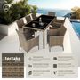 Voir la diapositive 2 : tectake Salon de jardin pour 8 personnes marron naturel/gris foncé