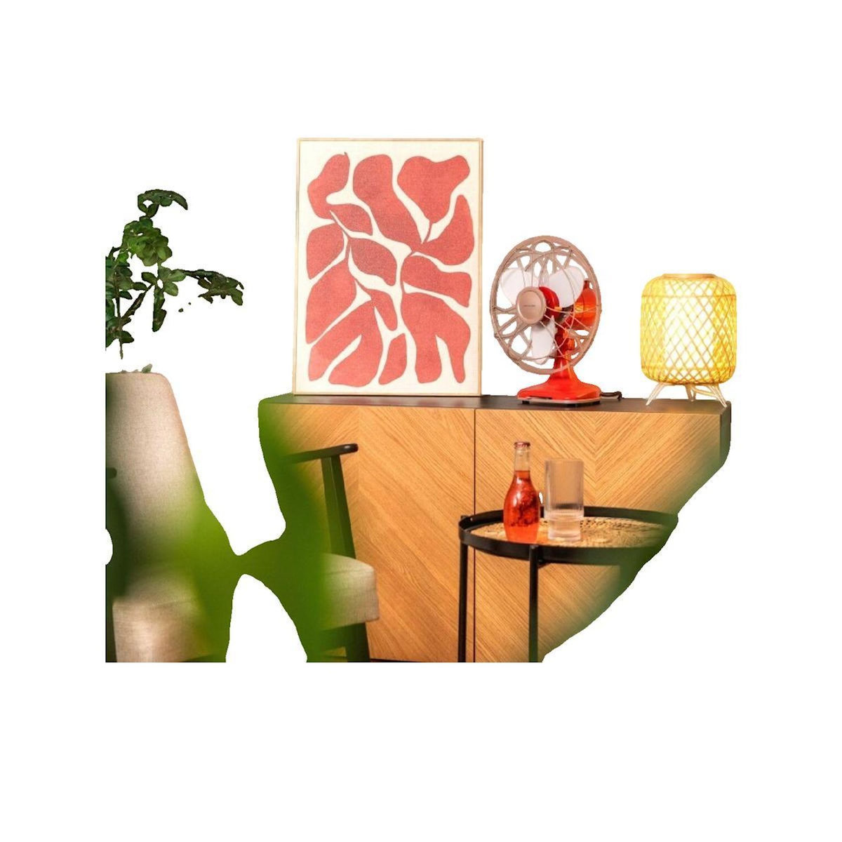 CECOTEC Ventilateur Cecotec EnergySilence 1090 Design rétro rouge