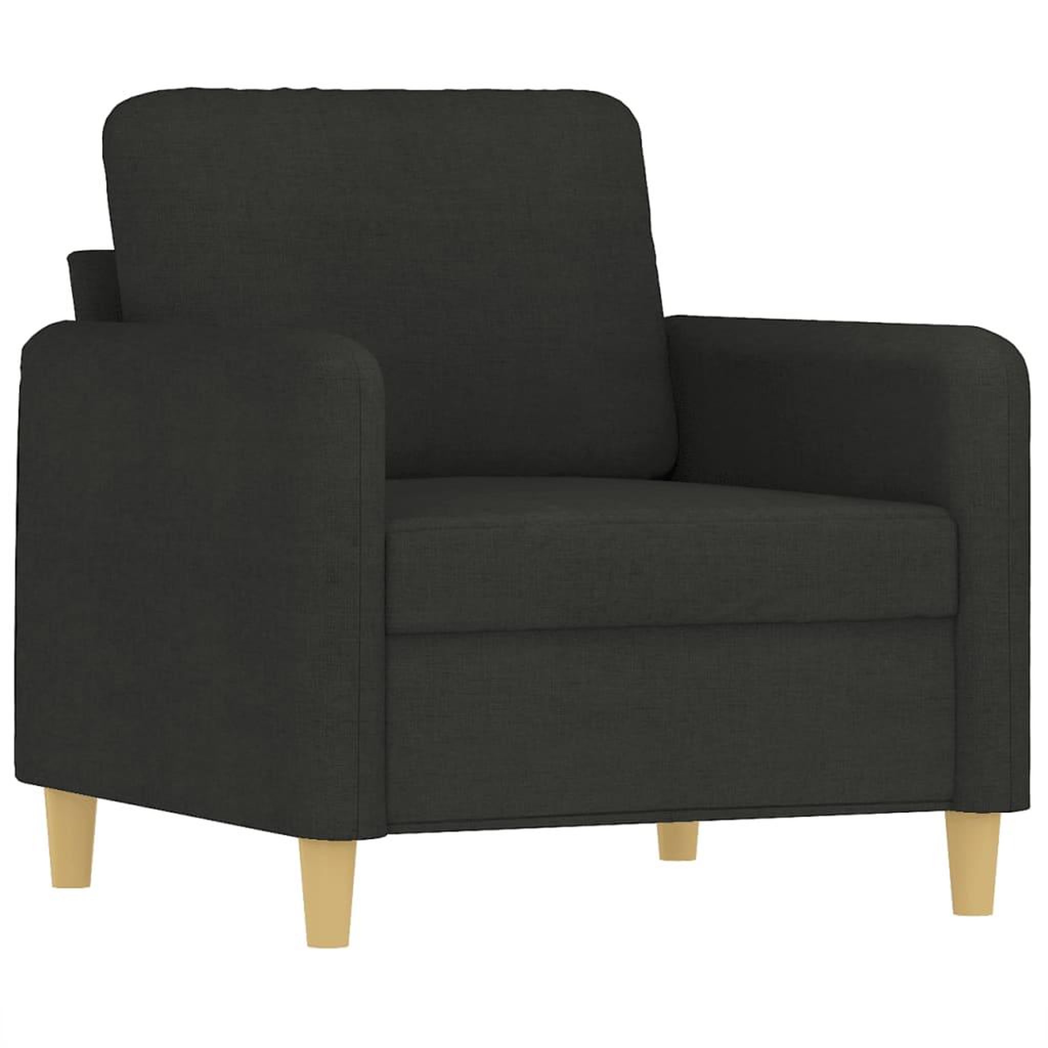 Voir la diapositive 3 : VIDAXL Ensemble de canapes 3 pcs avec coussins Noir Tissu