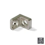EMUCA SRL Lots de 50 équerres d'assemblage 20,5 x 20,7 mm à 2 trous