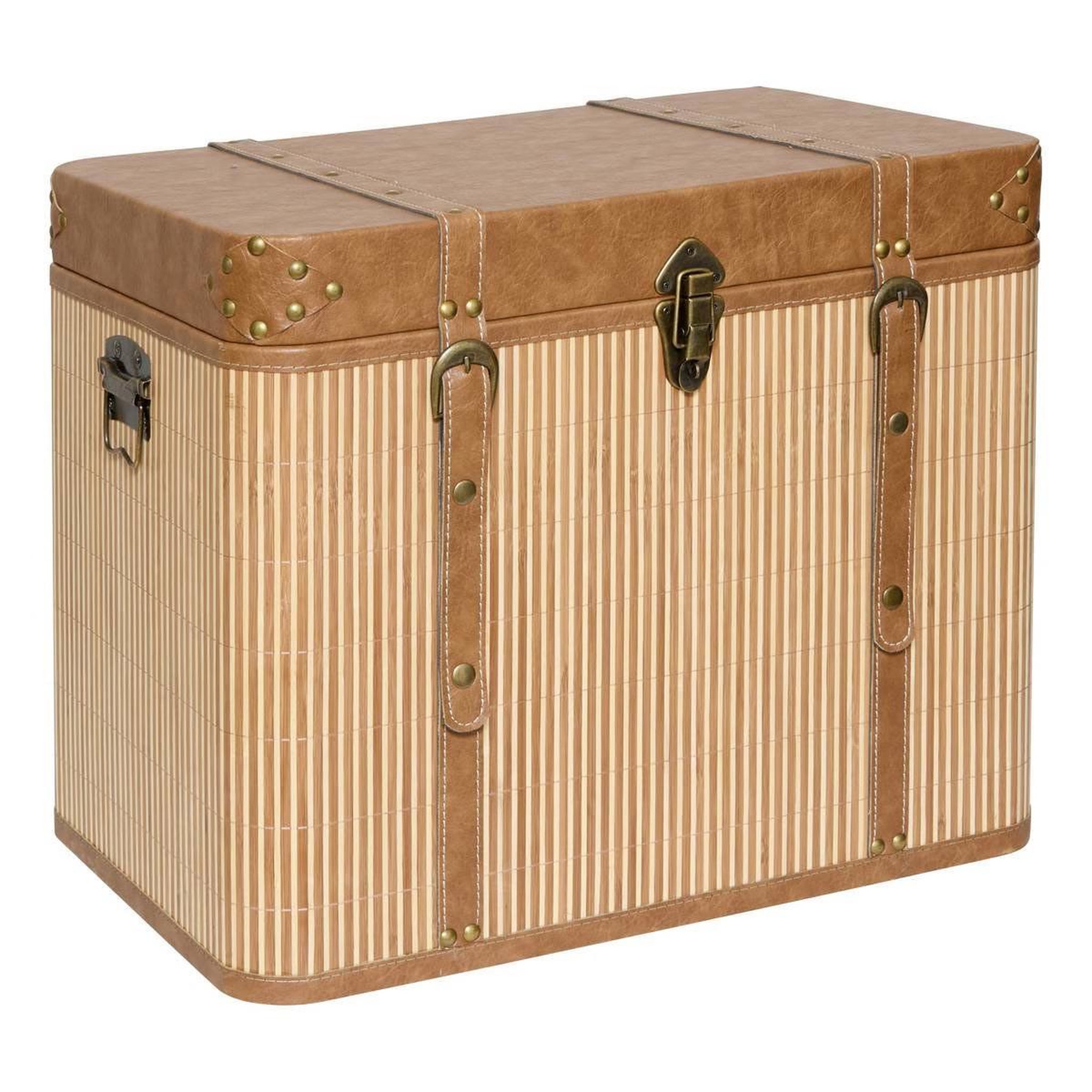 Voir la diapositive 2 : ATMOSPHERA Lot de 3 malles de rangement  sylia  56cm naturel