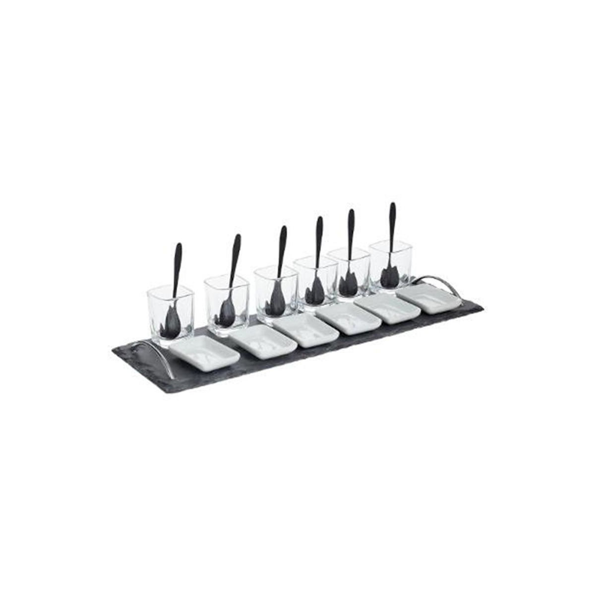 SECRET DE GOURMET Set Apéritif 19 Pièces  Long  45cm Noir