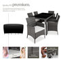 Voir la diapositive 3 : tectake Salon de jardin pour 6 personnes gris/blanc