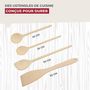 Voir la diapositive 3 : Fackelmann Set de 4 ustensiles de cuisine en bois FSC Fackelmann Nature