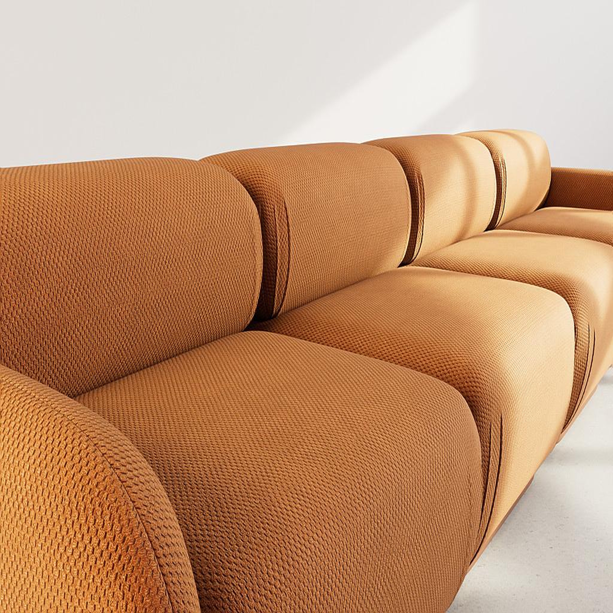 Voir la diapositive 5 : LISA DESIGN Penelope - canapé droit modulable 4 places en velours texturé