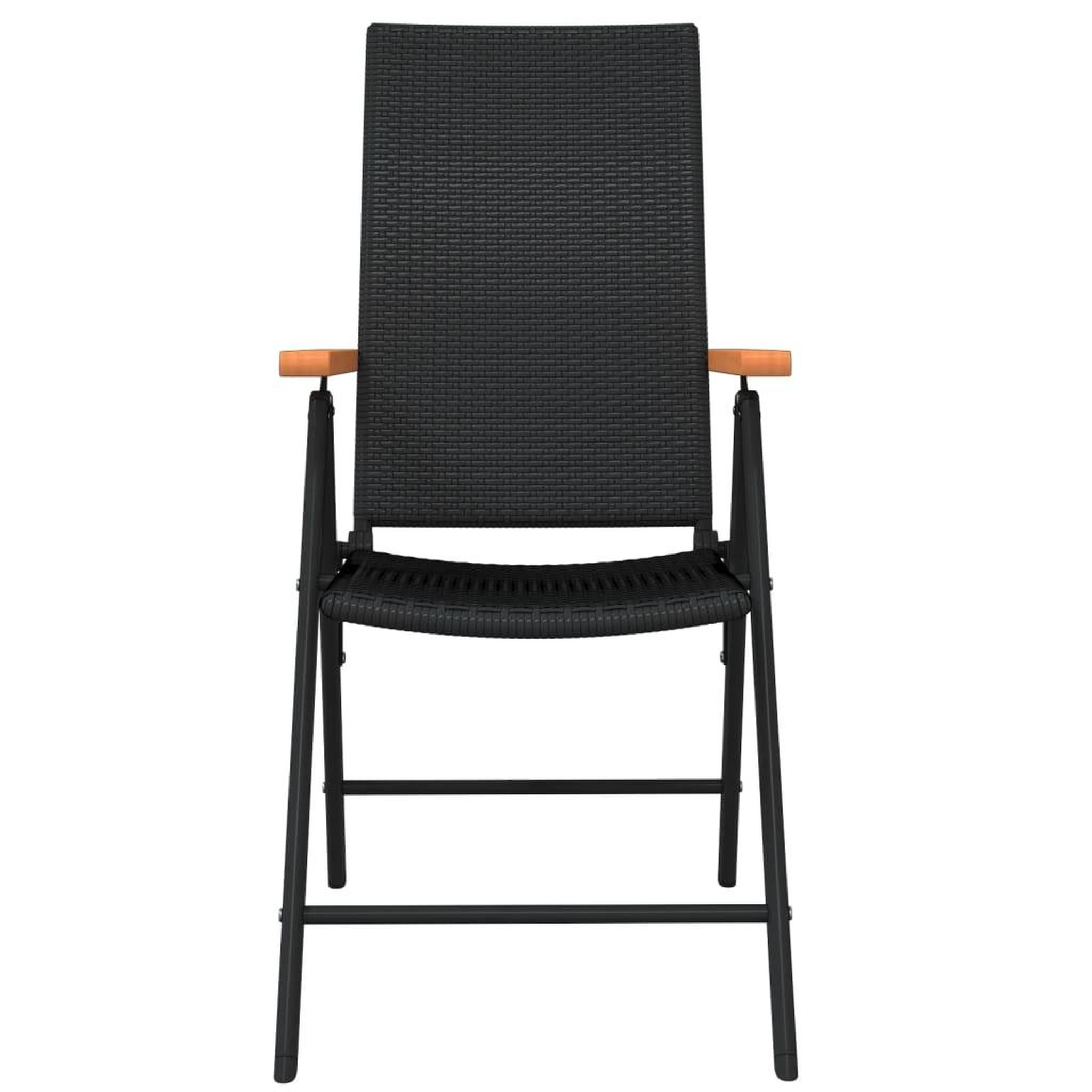Voir la diapositive 4 : VIDAXL Ensemble a manger de jardin 3 pcs Noir
