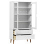 Voir la diapositive 3 : VIDAXL Armoire a vitrine MOLDE Blanc 90x35x175 cm Bois de pin massif