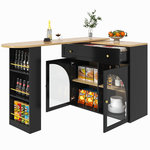 MERAX Table de bar rectangulaire. Coloris disponibles : Noir
