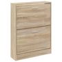 Voir la diapositive 4 : VIDAXL Armoire a chaussures Chene 59x17x81 cm Bois d'ingenierie
