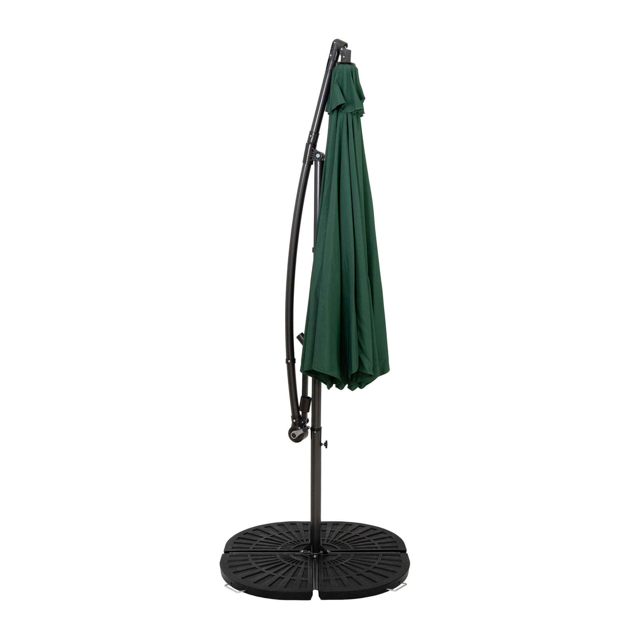 Voir la diapositive 2 : Monster Parasol Banane à Mât Déporté 3 m & 4 Pieds en Éventail